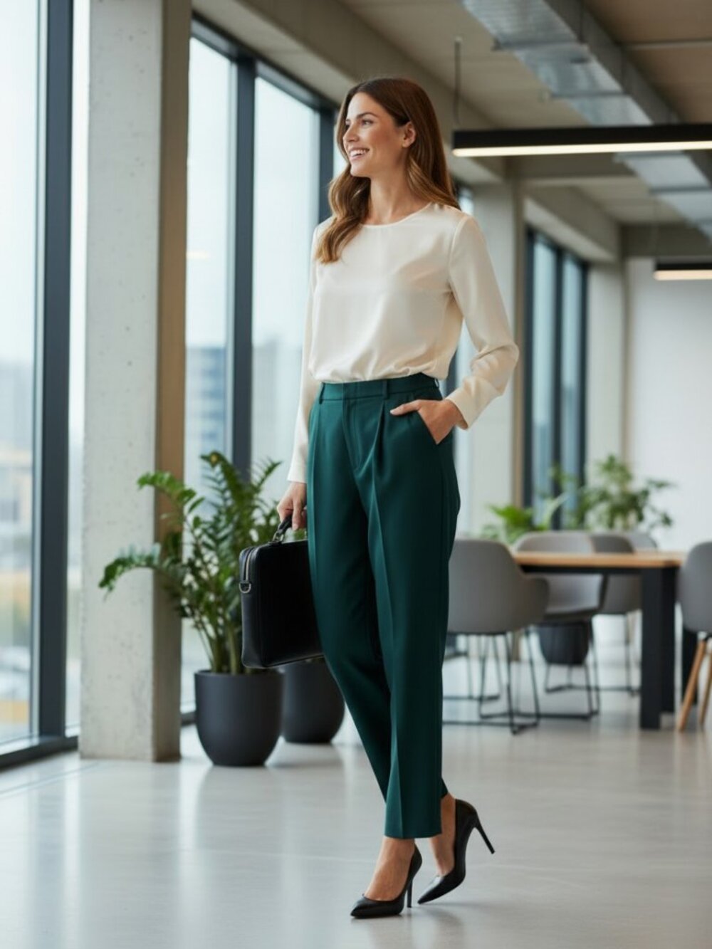 Charter Club Forest Green Wool Dress Pants Size 14